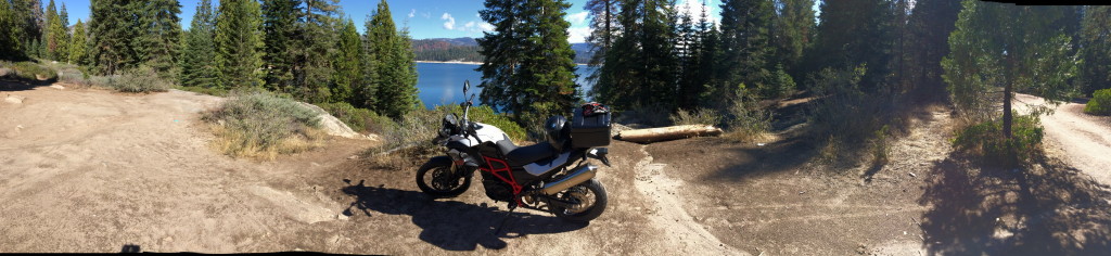 BMW F800GS in the woods