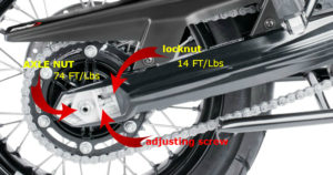 albe's adv, chain adjustment, bmw f800gs