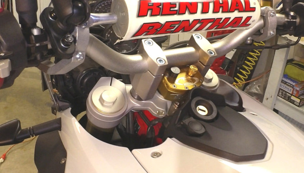 BMW F800GS Scotts steering damper installation2 Albe's ADV