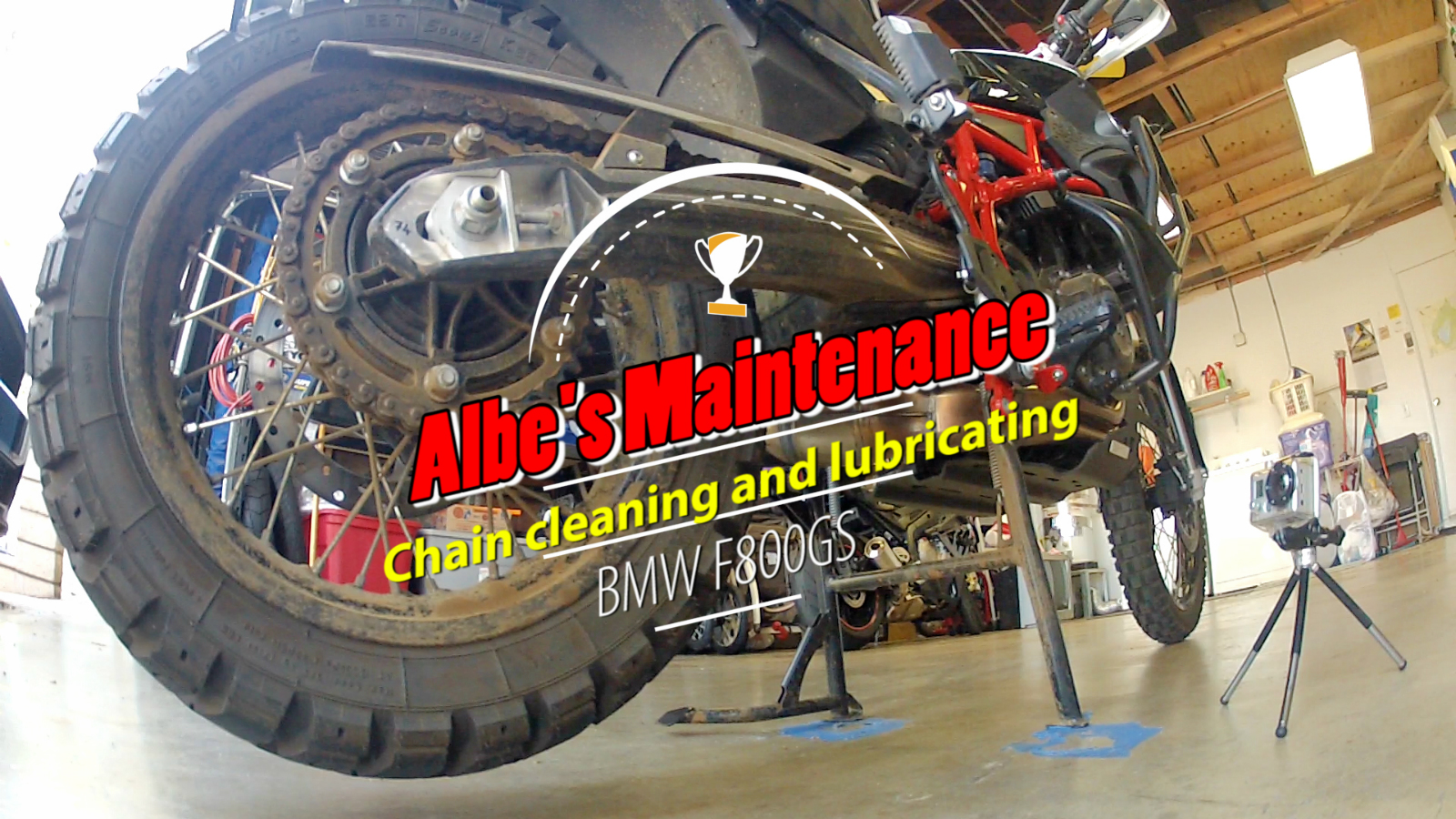 BMW F800GS, Albe's adv, adventure, motorcycle, maintenance, chain cleaning